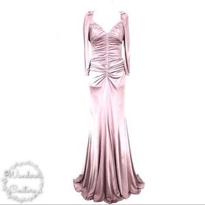 Vera Wang Couture Silk Ruched Gown